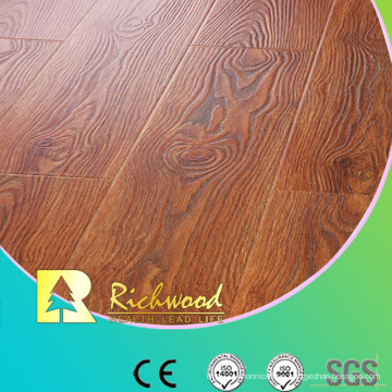 Household 12.3mm E0 HDF AC4 Embossed Elm U-Grooved Laminate Floor